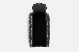 Toiletry Bag • Beige and Black Dior Oblique Jacquard and Black Grained Calfskin