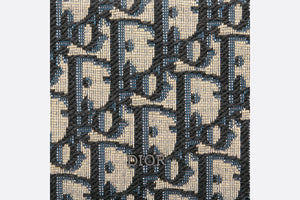 Toiletry Bag • Beige and Black Dior Oblique Jacquard and Black Grained Calfskin