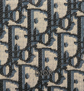 Toiletry Bag • Beige and Black Dior Oblique Jacquard and Black Grained Calfskin
