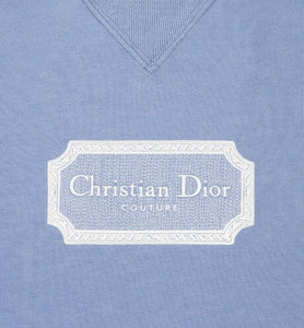 Christian Dior Couture Relaxed-Fit T-Shirt • Blue Organic Cotton Jersey