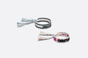 Christian Dior Bracelet Set • Multicolor and White Toile de Jouy Fantastica Embroidery
