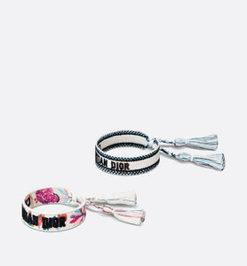 Christian Dior Bracelet Set • Multicolor and White Toile de Jouy Fantastica Embroidery