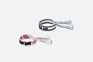 Christian Dior Bracelet Set • Multicolor and White Toile de Jouy Fantastica Embroidery
