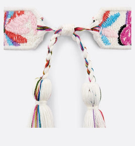 Christian Dior Bracelet Set • Multicolor and White Toile de Jouy Fantastica Embroidery