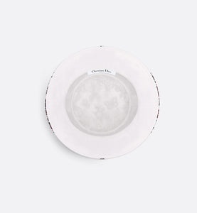 D-Bobby Le Cœur des Papillons Small Brim Bucket Hat • White and Red Embroidery