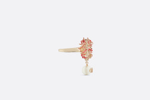 Le Cœur des Papillons Ring • Gold-Finish Metal with Red Lacquer and a White Resin Pearl
