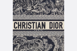 Medium Dior Book Tote • Blue and Ecru Toile de Jouy Reverse Embroidery (36 x 27.5 x 16.5 cm)