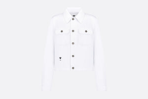 Jacket • White Cotton Denim with Multicolor Dragon Motif