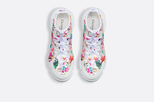 D-Connect Sneaker • White Multicolor Toile de Jouy Fantastica Printed Technical Fabric