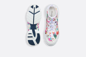 D-Connect Sneaker • White Multicolor Toile de Jouy Fantastica Printed Technical Fabric