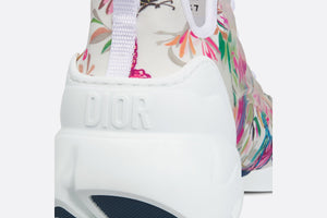 D-Connect Sneaker • White Multicolor Toile de Jouy Fantastica Printed Technical Fabric