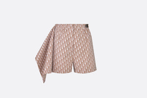 Skort • Melocoton Pink Technical Taffeta Jacquard with Dior Oblique Motif