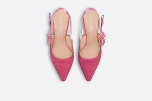 J'Adior Slingback Pump • Passion Pink Embroidered Cotton