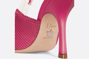 J'Adior Slingback Pump • Passion Pink Embroidered Cotton