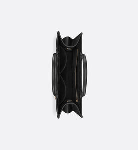 Medium Dior Book Tote • Black Macrocannage Calfskin (36.5 x 28 x 17.5 cm)
