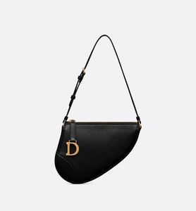 Saddle Shoulder Pouch • Black Goatskin