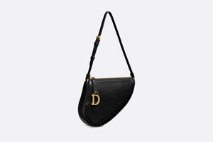 Saddle Shoulder Pouch • Black Goatskin