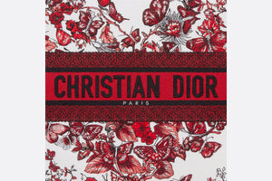 Medium Dior Book Tote • White and Red Le Cœur des Papillons Embroidery (36 x 27.5 x 16.5 cm)