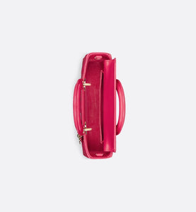 Small Lady D-Joy Bag • Passion Pink Patent Cannage Calfskin