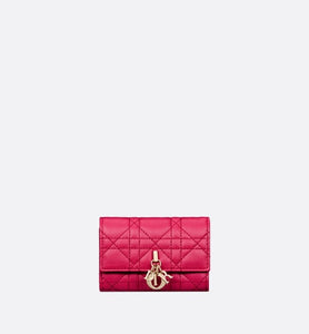 Miss Dior Glycine Wallet • Passion Pink Cannage Lambskin