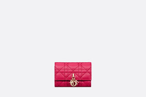 Miss Dior Glycine Wallet • Passion Pink Cannage Lambskin