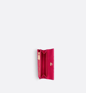 Miss Dior Glycine Wallet • Passion Pink Cannage Lambskin