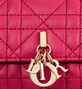 Miss Dior Glycine Wallet • Passion Pink Cannage Lambskin