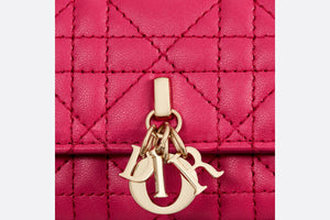 Miss Dior Glycine Wallet • Passion Pink Cannage Lambskin