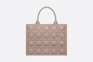 Medium Dior Book Tote • Warm Taupe Macrocannage Calfskin (36.5 x 28 x 17.5 cm)