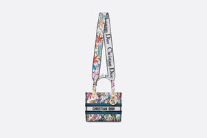 Medium Lady D-Lite Bag • White Multicolor Toile de Jouy Fantastica Embroidery