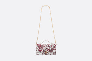 Miss Dior Mini Bag • White and Red Calfskin with Le Cœur des Papillons Print