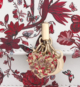 Miss Dior Mini Bag • White and Red Calfskin with Le Cœur des Papillons Print