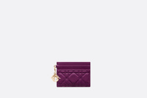 Lady Dior Five-Slot Card Holder • Mulberry Cannage Lambskin