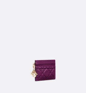 Lady Dior Five-Slot Card Holder • Mulberry Cannage Lambskin