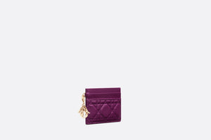 Lady Dior Five-Slot Card Holder • Mulberry Cannage Lambskin