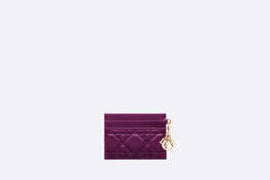 Lady Dior Five-Slot Card Holder • Mulberry Cannage Lambskin