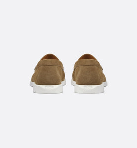 Dior Granville Loafer • Brown suede with brown and beige Dior Oblique jacquard