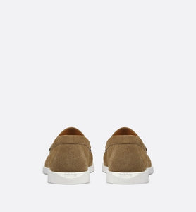 Dior Granville Loafer • Brown suede with brown and beige Dior Oblique jacquard