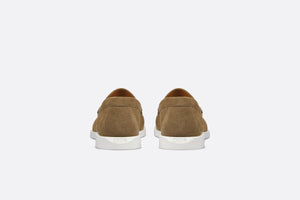 Dior Granville Loafer • Brown suede with brown and beige Dior Oblique jacquard