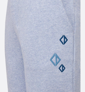 Kid's Track Pants • Heathered Blue Cotton Fleece