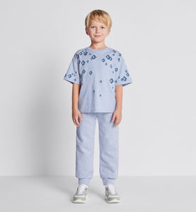Kid's Track Pants • Heathered Blue Cotton Fleece