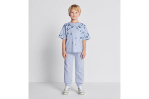 Kid's Track Pants • Heathered Blue Cotton Fleece