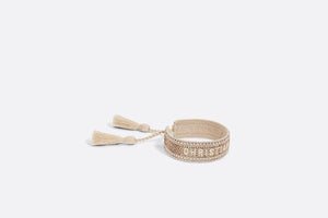 Christian Dior Bracelet • Gold-Tone Embroidery and Crystals