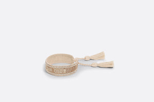 Christian Dior Bracelet • Gold-Tone Embroidery and Crystals