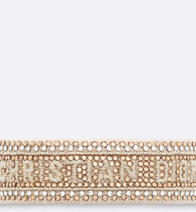 Christian Dior Bracelet • Gold-Tone Embroidery and Crystals