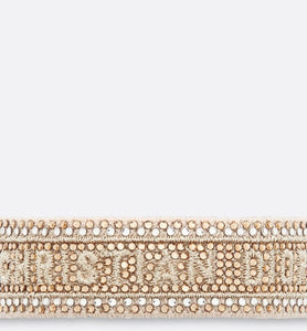 Christian Dior Bracelet • Gold-Tone Embroidery and Crystals