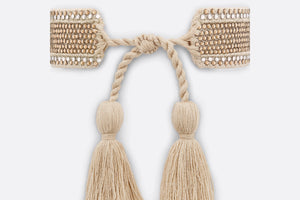 Christian Dior Bracelet • Gold-Tone Embroidery and Crystals