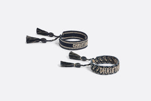 Christian Dior Bracelet Set • Navy Blue Dior Oblique Embroidery