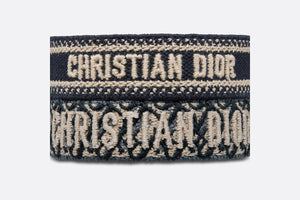 Christian Dior Bracelet Set • Navy Blue Dior Oblique Embroidery
