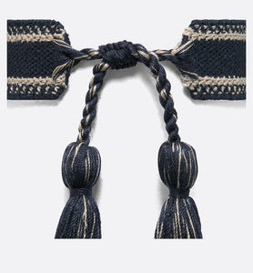 Christian Dior Bracelet Set • Navy Blue Dior Oblique Embroidery